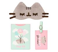 Erik Set de voyage Pusheen - protège-passeport, étiquette bagage et masque - 14 × 10 cm