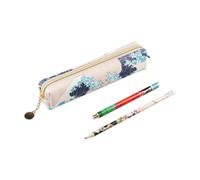 Grupo Erik | Set Trousse Mini Hokusai “La Grande Vague” | pour Les Amateurs d’Art et de Papeterie | Trousse Rectangulaire avec Fermeture Éclair | Inclut Un Stylo et Un Crayon