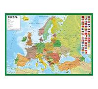 Grupo Erik - Sous-Main Bureau Carte de l'Europe, Italien, Sous-Main Bureau Enfant, Protège Bureau Enfant 34 x 49cm TSIT002