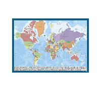 Grupo Erik - Sous-Main Bureau Carte du Monde, Version Française | Sous-Main Bureau Enfant, Protège Bureau | Protège Bureau Enfant 34 x 49cm