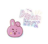 Grupo Erik - Stickers Kawaii BT21 Cooky - Pack de 2 Autocollants en Vynile | Fourniture Scolaire Kawaii, Stickers Enfant