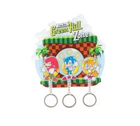 Grupo Erik | Support Porte-Clef Sonic avec 3 Porte-Clés | Porte-Clés Mural | Idée Cadeau Originale pour Fans de Jeux Vidéos | Licence Officielle