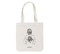 Grupo Erik - Tote Bag Blanc Ana Marín | Tote Bag Coton 37 x 39 cm | Sac Fourre-Tout Reutilisable, Sac de Courses, Sac en Tissu, Tote Bag Plage, Sac Cabas