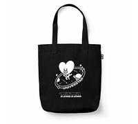Grupo Erik - Tote Bag Noir BT21 en Coton Recyclé 37 x 39 cm | Sac Fourre-Tout Réutilisable pour Courses, Plage et Plus
