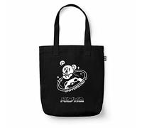 Grupo Erik - Tote Bag Noir BT21 | Tote Bag Coton Recyclé 37 x 39 cm | Sac Fourre-Tout Reutilisable, Sac de Courses, Sac en Tissu, Tote Bag Plage, Sac Cabas