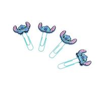 Grupo Erik - Trombones Fantaisie Disney, Stitch - Lot de 4 | Fourniture Bureau Originale, Fournitures Scolaires Pastel