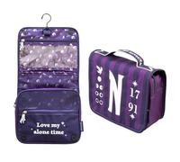 Grupo Erik - Trousse de Toilette Voyage Wednesday - avec Crochet de Suspension | Vanity Voyage, Trousse de Toilette Femme, Homme et Enfant