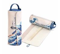 Grupo Erik - Trousse Enroulable Japanese Art - 20,5 x 8,5 x 8,5 cm - pour Crayons de Couleur, pinceaux, stylos