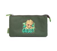 Grupo Erik - Trousse Scolaire Marvel Groot | Trousse 3 Compartiments | 21 x 12 x 3,5 cm