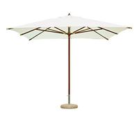 Gruppo Maruccia Parasol de jardin avec poteau central en bois, parasol 3 x 2 mètres, parasol professionnel pour activités commerciales, Teck, grand