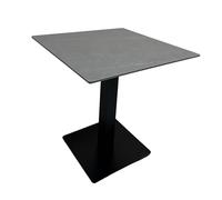 Gruppo Maruccia - Table pour Bar, Restaurants, Jardin - Top Effet Béton Marbre en Pierre Frittée - Pied Central Carré
