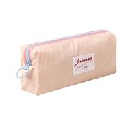 Grurun Trousse à crayons de couleur unie - Jolie trousse esthétique pour étudiantes - Pour femmes et filles - Trousse de maquillage (kaki pur)