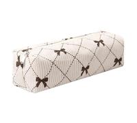 Grurun Trousse à crayons en velours côtelé - Jolie trousse esthétique pour étudiantes - Pour femmes et filles - Trousse de maquillage (fleur J)