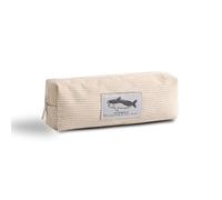 Grurun Trousse à crayons en velours côtelé - Jolie trousse esthétique pour étudiantes - Pour femmes et filles - Trousse de maquillage (requin beige)