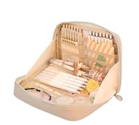 Grurun Trousse à crayons mignonne Kawaii de grande capacité avec fermeture éclair - Sac de rangement pour enfants (Z-gris)