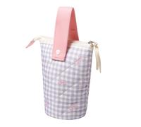 Grurun Trousse à crayons pliable en coton de grande capacité (violet)