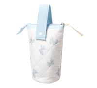 Grurun Trousse pliable en coton de grande capacité avec nœud Bleu