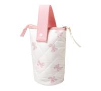 Grurun Trousse pliable en coton de grande capacité avec nœud Rose