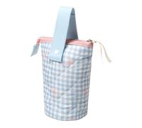 Grurun Trousse pliable en coton de grande capacité pour crayons et stylos (bleu ciel)