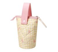 Grurun Trousse pliable en coton de grande capacité pour crayons et stylos (jaune ciel)