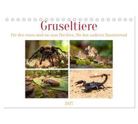 Gruseltiere (Tischkalender 2027 DIN A5 quer), CALVENDO Monatskalender: Für alle, die sich von der dunklen Faszination der Natur packen lassen - von ... Vogelspinnen bis zu riesigen Tausendfüßlern.
