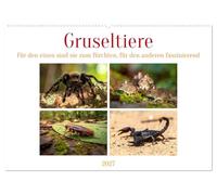 Gruseltiere (Wandkalender 2027 DIN A2 quer), CALVENDO Monatskalender: Für alle, die sich von der dunklen Faszination der Natur packen lassen - von ... Vogelspinnen bis zu riesigen Tausendfüßlern.