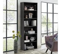 GRUSIGN Bibliothèque de 180,3 cm de haut, 6 niveaux ouverts, étagère de rangement à poser au sol pour salon, bureau à domicile, chambre à coucher, noir
