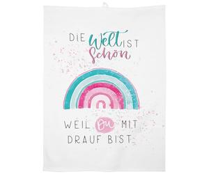GRUSS & CO 47093 Welt ist schön Torchon en coton Rose 60 x 45 cm