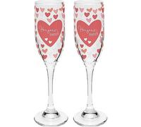 GRUSS & CO 48571 Lot de flûtes à champagne avec motif « Herzensmensch » - 20 cl - Coffret cadeau - Cadeau de mariage, Saint-Valentin