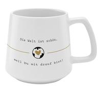 GRUSS & CO 48994 Tasse conique en grès, 43 cl, multicolore, cadeau pour amis, anniversaire, Pâques