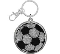 GRUSS & CO 70138 Réflecteur Motif Football | Pendentif rond avec porte-clés et fermoir mousqueton, porte-clés sur carte en-tête, pendentif réflecteur | Cadeau d'anniversaire d'enfant, rentrée scolaire