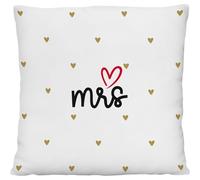 GRUSS & CO 73873 Coussin en Peluche, en Polyester, 25 x 25 cm, réversible, avec Boucle de Suspension, Cadeau de Mariage, pour Couple, pour Deux