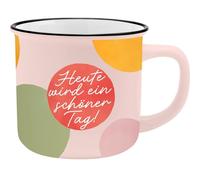 GRUSS & CO 74180 - Tasse XL - Motif aujourd'hui - Tasse préférée en porcelaine - Avec inscription en allemand - 55 cl - Avec banderole cadeau - Cadeau d'anniversaire