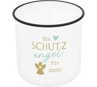 GRUSS & CO Bougie dans une tasse motif « ange gardien » | Tasse à bougie imprimée en porcelaine, hauteur 8,8 cm, diamètre 8,4 cm | Cadeau, article de décoration | 74769