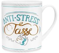 GRUSS & CO Tasse XL motif « Anti-Stress » | Grande tasse en porcelaine, grande tasse, 60 cl, tasse avec inscription en allemand | Cadeau, ami, petite amie | 45398