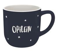 GRUSS & CO Opilein 74642 Tasse avec gravure en grès, 40 cl, tasse à café avec inscription en allemand | Cadeau pour grand-père naturellement beau