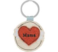 GRUSS & CO Porte-clés avec motif maman - Pendentif en fibre d'ananas - Figuratif - Avec anneau porte-clés - Cadeau amusant et durable - 74366