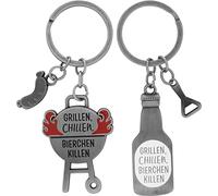 GRUSS & CO Porte-clés, multicolore, Taille unique, Motif « barbecue »