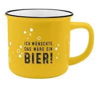 GRUSS & CO Tasse avec motif bière | New Bone China Porcelaine, aspect émail, 35 cl | Cadeau amusant, petit déjeuner | 73912
