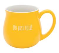 GRUSS & CO Tasse bombée avec Garvur Tolle | Grès, 41 cl, jaune, fond et intérieur naturel | Cadeau pour amis, naturellement beau | 74637