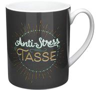 GRUSS & CO Tasse XL motif « Anti-Stress » | Grande tasse en porcelaine Jumbo 60 cl Tasse avec inscription en allemand | Cadeau, ami, petite amie | 47000