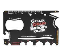 GRUSS & CO Toolkit 48215 Motif grillons | Règle | Ouvre-boîte | Cadeau pour homme | Fête des Pères | 8,5 cm x 5,4 cm