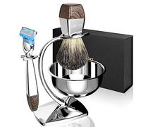 GRUTTI Coffret de Rasage Luxe pour Hommes - Emballage Exclusif + Système Magnétique + Brosse en Hérisson Synthétique Anti-Perdre (Compatible Fusion5) - Idéal pour la Fête des Pères & Anniversaire