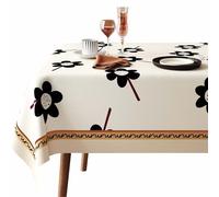 Gruytoie Nappe de Table Imperméable 100x160cm, PVC Nappe Rectangulaire Anti Tache, Protection de Table Extérieurs Imperméable pour Salle à Manger, Jardin