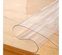 Gruytoie Nappe en Plastique Transparent 65x50cm, 1mm Nappe Protection PVC Transparente Rectangle, Résistant À l'huile Et À l'eau, pour La Table À Manger, La Table en Bois, Le Verre