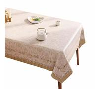 Gruytoie Nappe Rectangulaire PVC 140x180cm, Nappe Imperméable Anti Tache, Nappe de Table Facile d'entretien pour Salle à Manger, Jardin, Maison