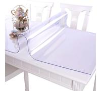 Gruytoie Nappe rectangulaire Transparent 55x90cm, Film de Table Transparent en PVC, Protecteur de Table en PVC Transparent, Antisalissure, pour Table de Salle à Manger