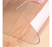 Gruytoie Nappe Transparent 100x210cm, Nappe en Plastique AntidéRapant, PVC Imperméable Transparent Nappe, Résistant À l'huile Et À l'eau, pour Table à Manger