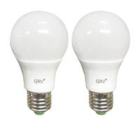 GRV E27 5W SMD LED AC12V / DC12V-24V Ampoule de remplacement à incandescence 40W pour système solaire, VR, camping-car, bateau, intérieur basse tension blanc chaud Lot de 2 (éclairage non domestique)