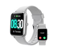 GRV Montre Connectée Homme Femme Smartwatch pour Android iOS Smartphone Montre Sport Podometre Etanche IP68 Tracker Multisport Notification Message Réveil Rappel Sédentaire Chronomètre Gris